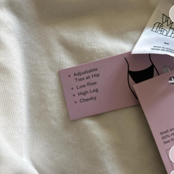 Wild Fable Cream Bikini With Adjustable Strings Size M(8-10) - Picture 4 of 6